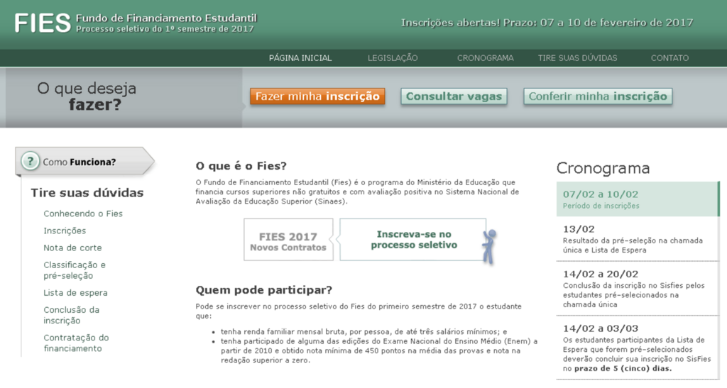 Reprodução/Fies - 