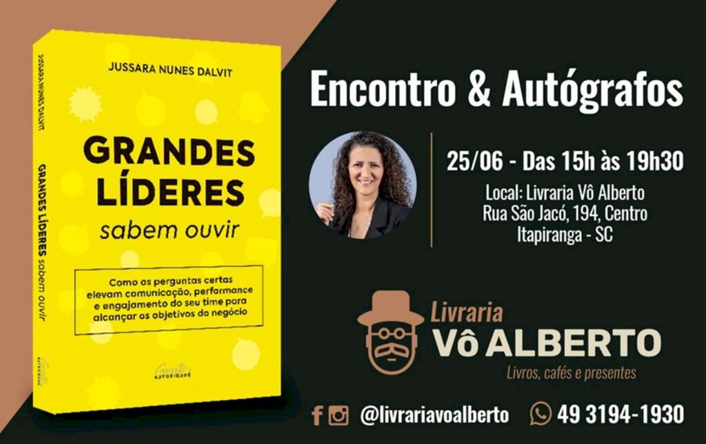 Livraria Vô Alberto promove evento de lançamento de livro