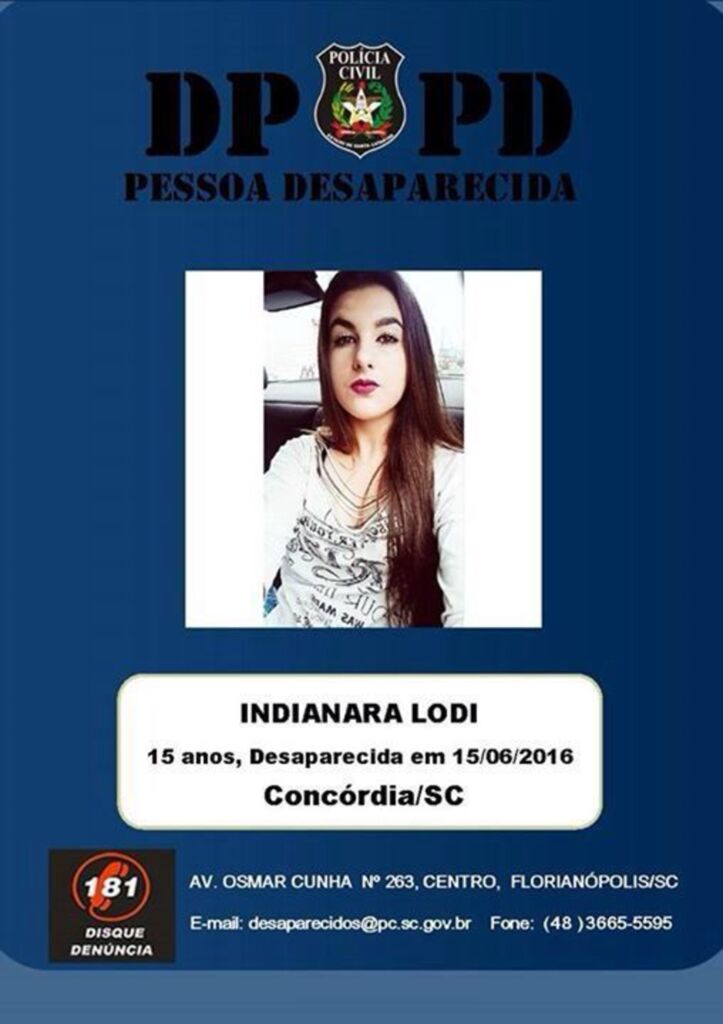 Adolescente de 15 anos está desaparecida