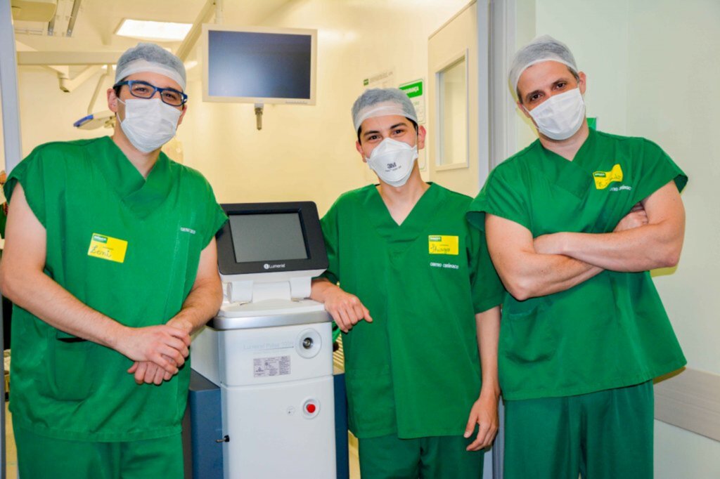 Ascom/MB Comunicações - Dr. Marcelo Zeni, Dr. Thiago Hota e Dr. Eduardo Miranda.