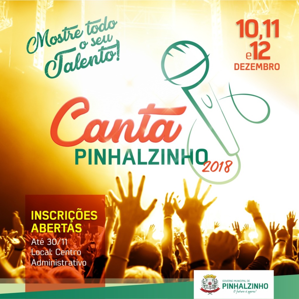 Inscrições do Canta Pinhalzinho estão abertas