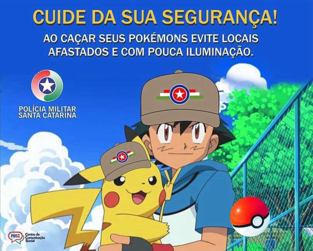 Febre Pokémon faz Polícia Militar de SC emitir alerta de prevenção