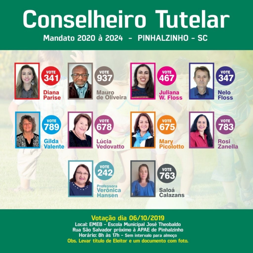 Eleição dos novos Conselheiros Tutelares é no próximo domingo (06)