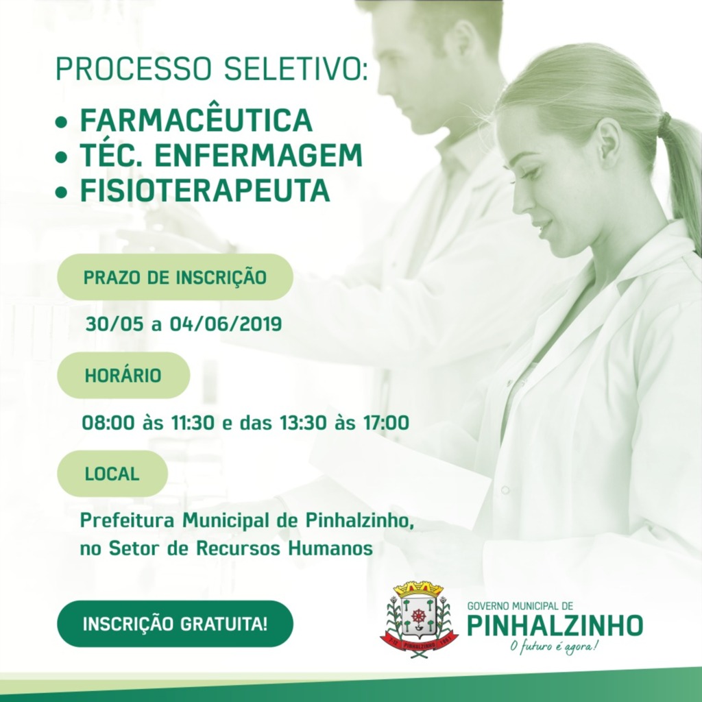 Saúde abre processo seletivo para contratação de profissionais