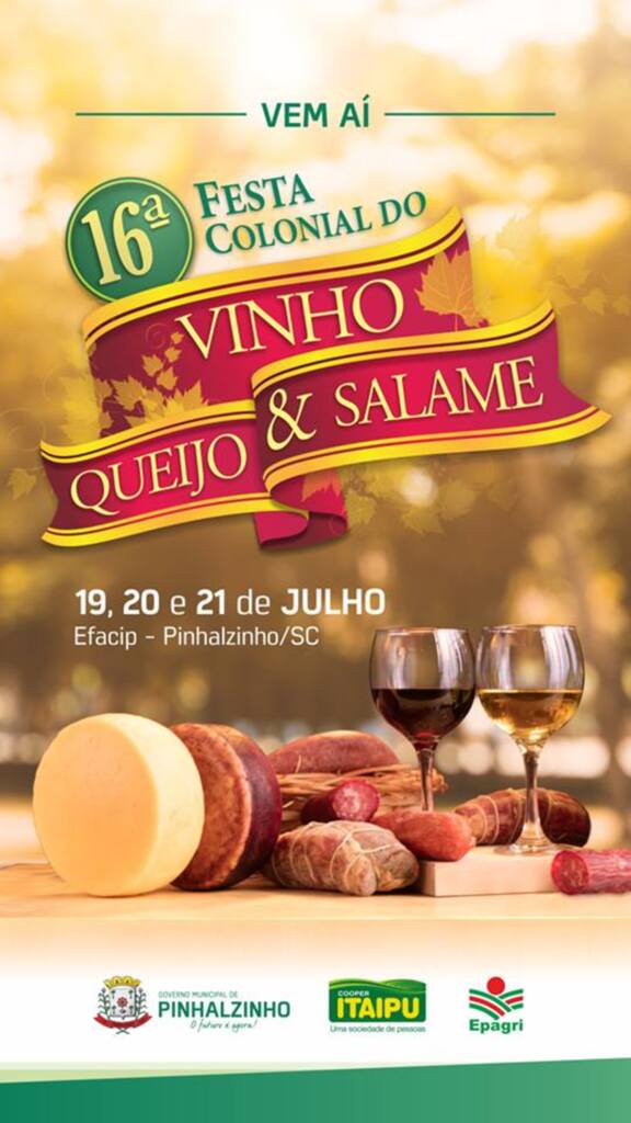 Festa Colonial do Vinho, Queijo e Salame está com programação definida