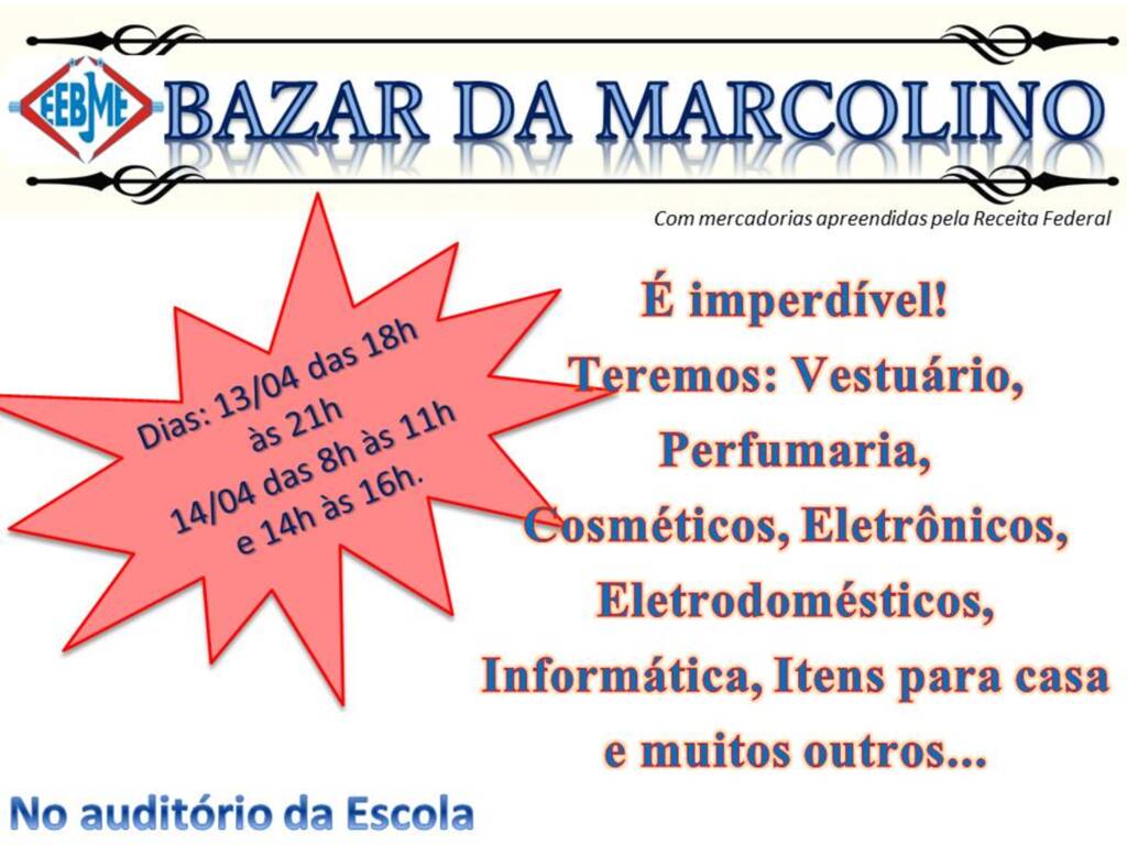 Escola Marcolino Eckert realiza bazar