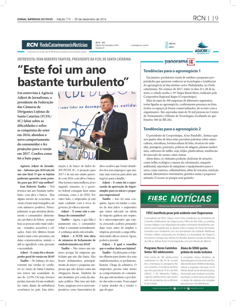 Rede Catarinense de Notícias divulga 19º Itaipu Rural Show