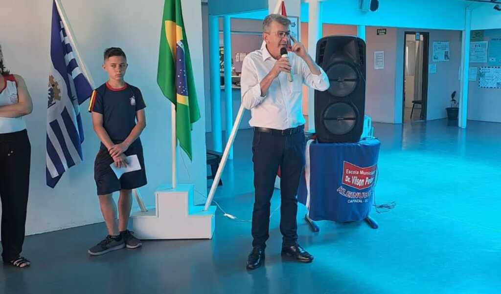 Prefeitura de Capinzal realiza o ato inaugural da reforma e ampliação da Escola Municipal Dr. Vilson Pedro Kleinubing