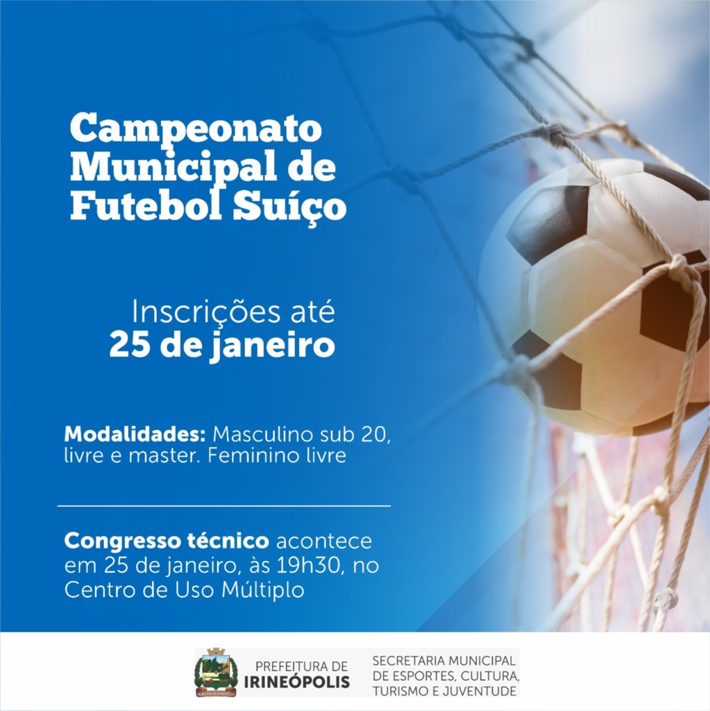 Secretaria de Esportes divulga tabela do Campeonato Municipal de