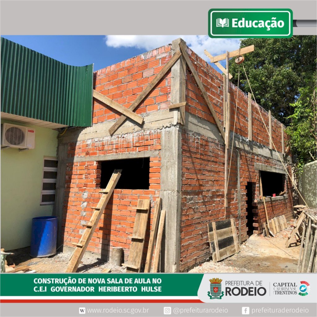 CONSTRUÇÃO DE NOVA SALA DE AULA NO C.E.I GOVERNADOR HERIBEERTO HULSE