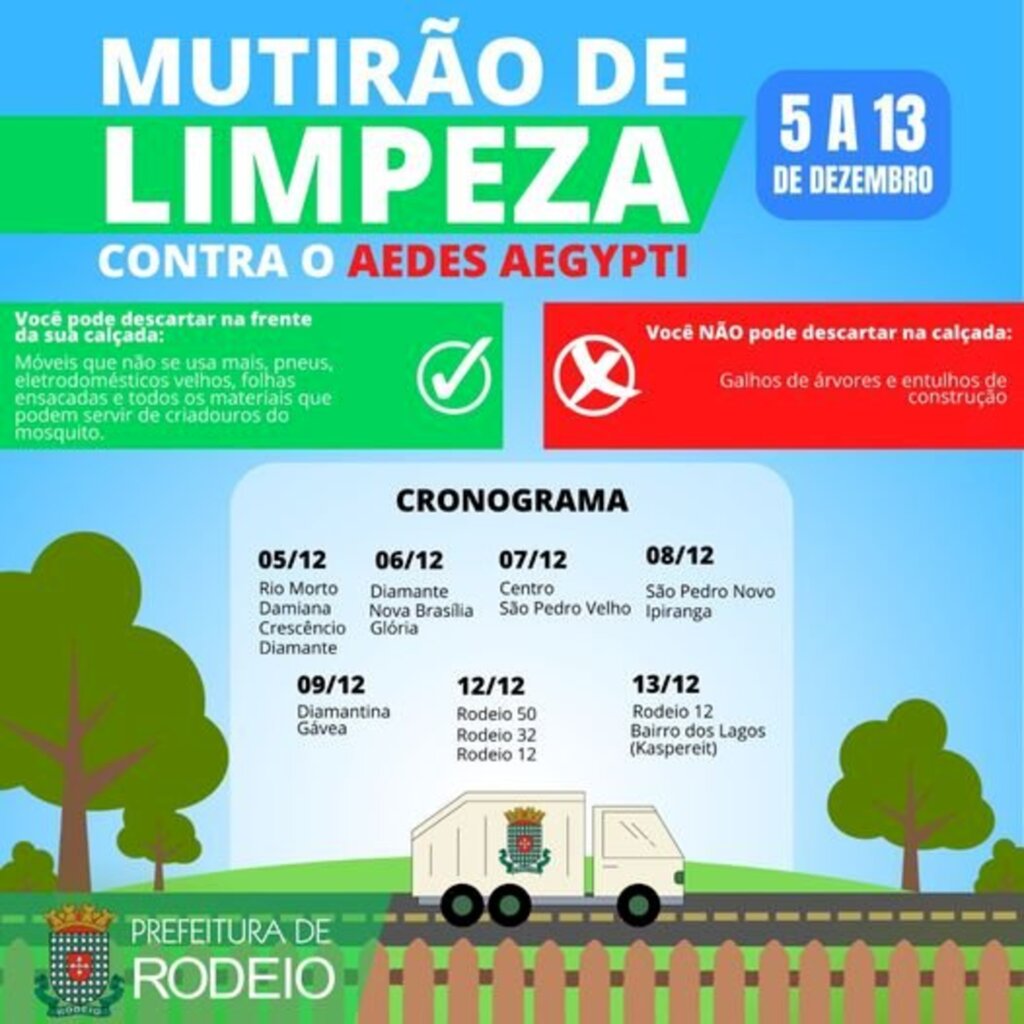 PREFEITURA PROMOVE MUTIRÃO DE LIMPEZA CONTRA O MOSQUITO DA DENGUE