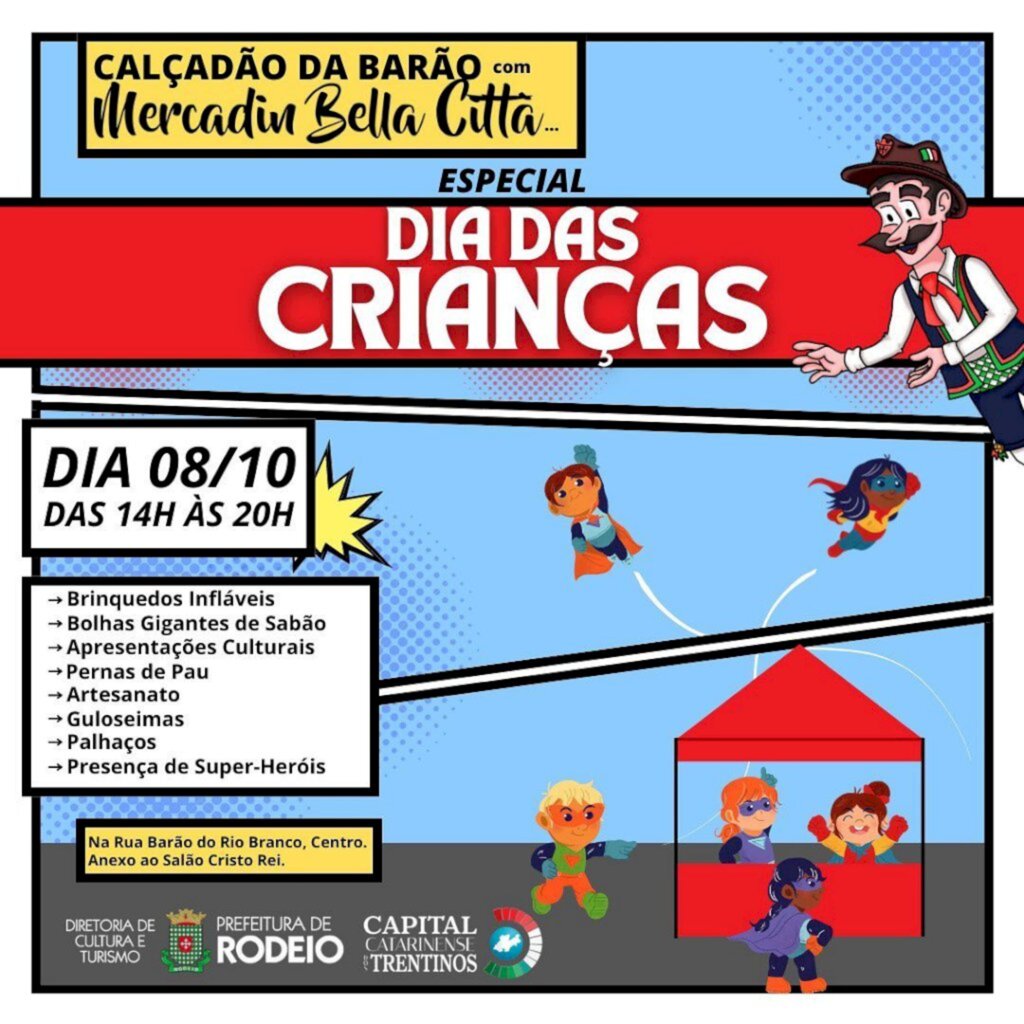 Mercadin Bella Città (Feira de Rua) em celebração ao Dia das Crianças será realizada em 08 de outubro
