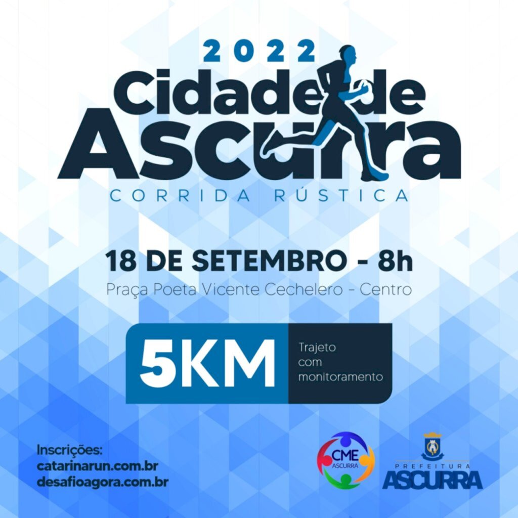 É NESTE DOMINGO! Vem aí a corrida rústica Cidade de Ascurra 2022!