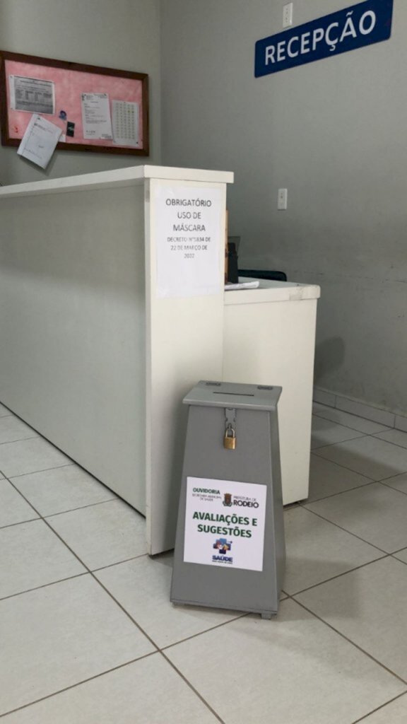 SECRETARIA DE SAÚDE IMPLEMENTA CAIXAS PARA RECEBER SUGESTÕES E RECLAMAÇÕES NAS UNIDADES DE SAÚDE