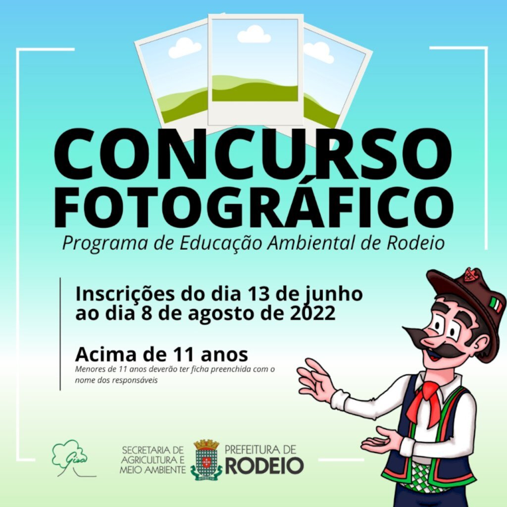 PARTICIPE DO CONCURSO FOTOGRÁFICO DO PROGRAMA DE EDUCAÇÃO AMBIENTAL DE RODEIO