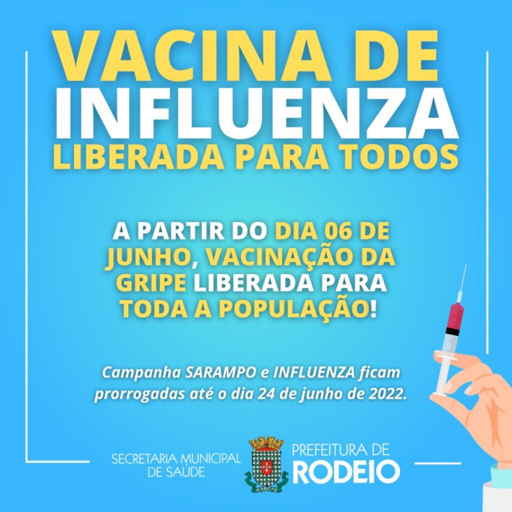 LIBERADA A VACINA CONTRA INFLUENZA PARA TODOS