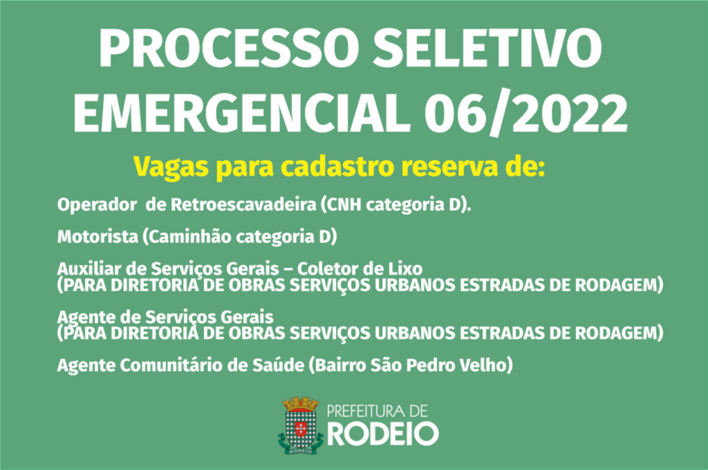PROCESSO SELETIVO 06/2022