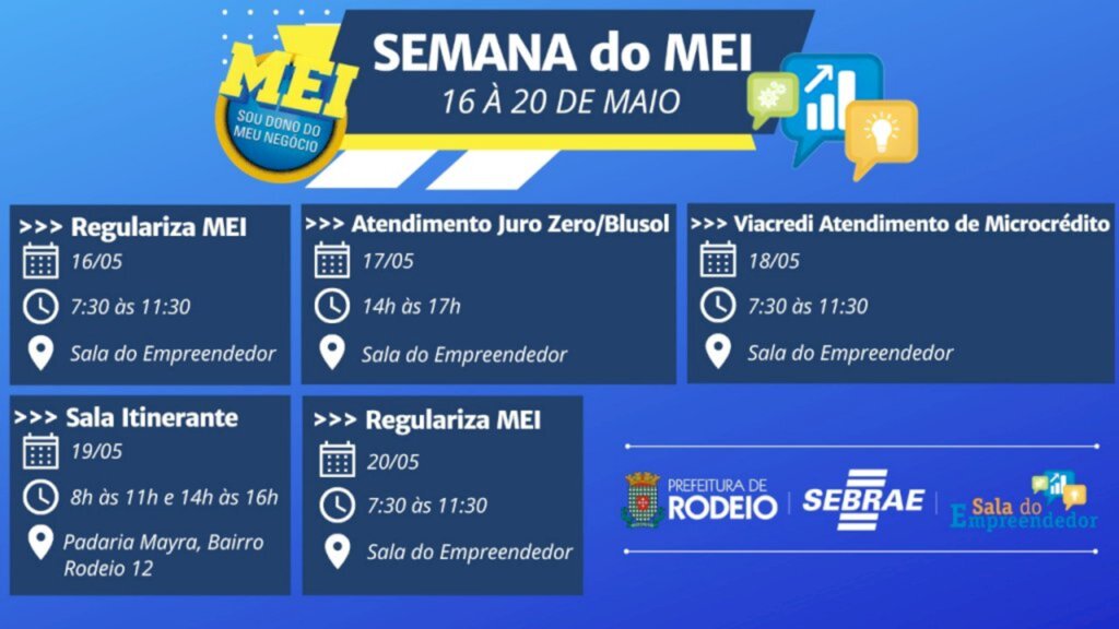 SALA DO EMPREENDEDOR PROMOVE A SEMANA DO MEI