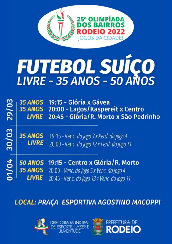 CONFIRA A TABELA DO FUTEBOL SUÍÇO