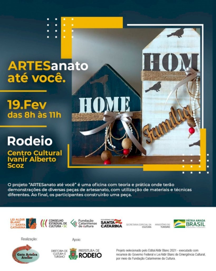 PARTICIPE DO PROJETO 'ARTESanato até você'