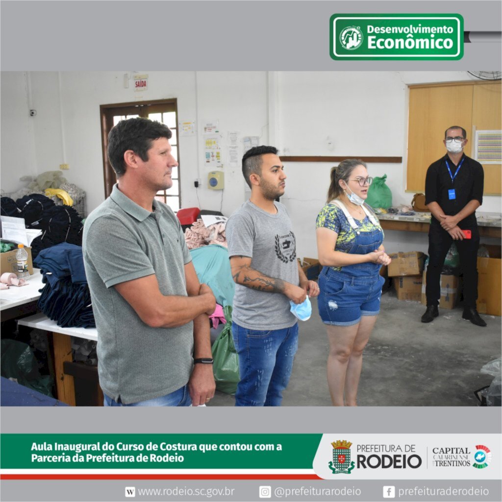 INICIOU O 2º CURSO DE COSTURA INDÚSTRIAL