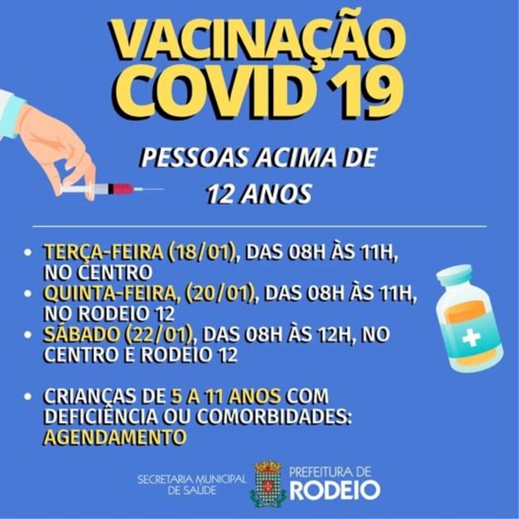 VACINAÇÃO CONTRA COVID-19 EM RODEIO