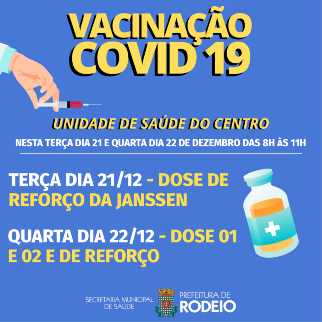 VACINAÇÃO CONTRA COVID-19 EM RODEIO