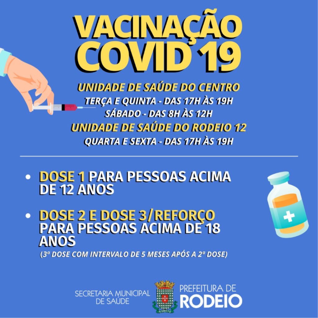 VACINAÇÃO CONTRA COVID-19 EM RODEIO
