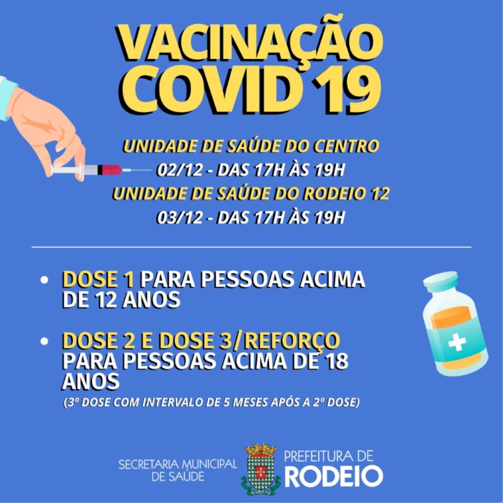 VACINAÇÃO CONTRA COVID-19 EM RODEIO