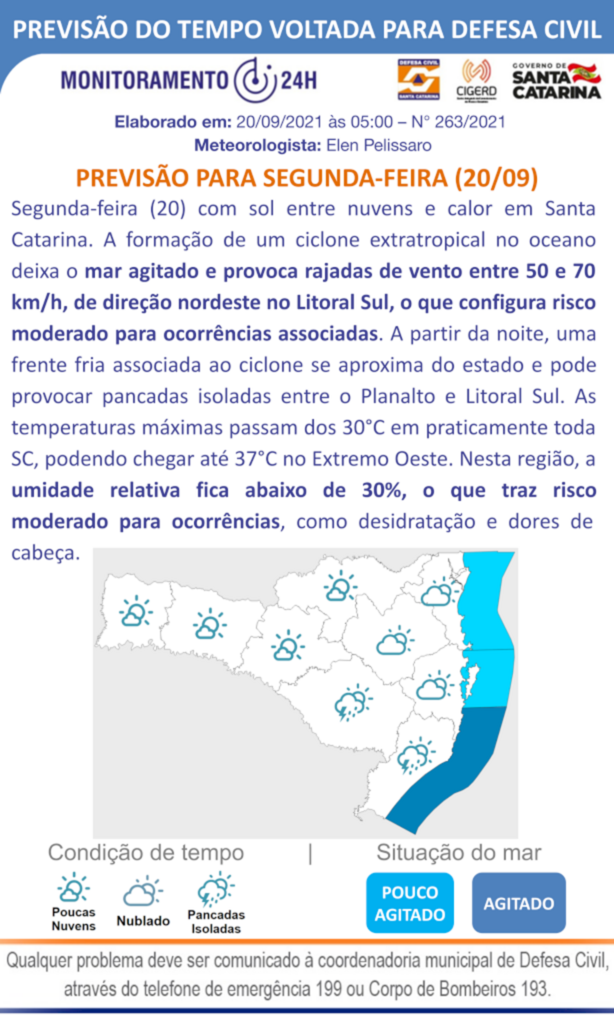 PREVISÃO DO TEMPO VOLTADA PARA A DEFESA CIVIL