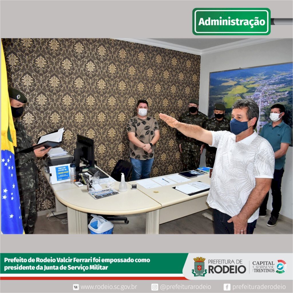 Prefeito Valcir toma posse como presidente da Junta de Serviço Militar