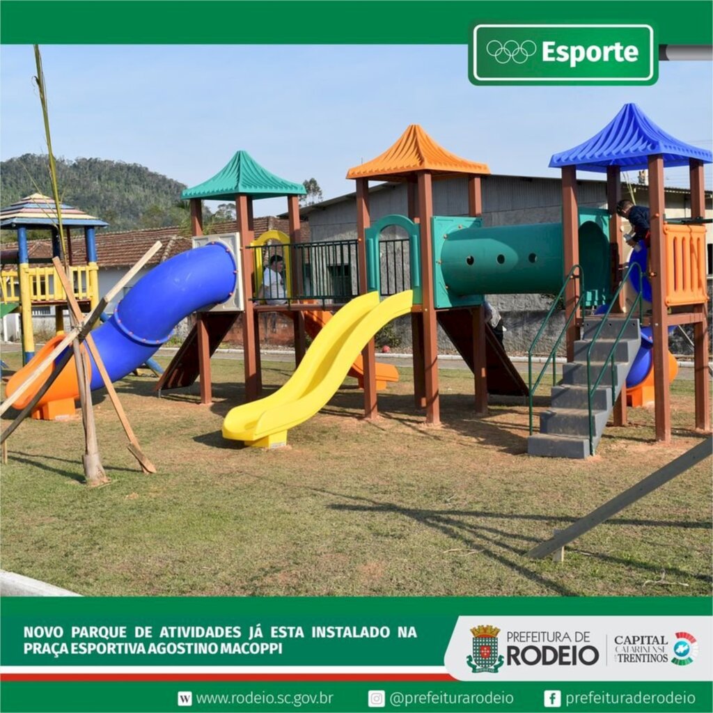 Prefeitura de Rodeio faz aquisição de quatro parques de recreação