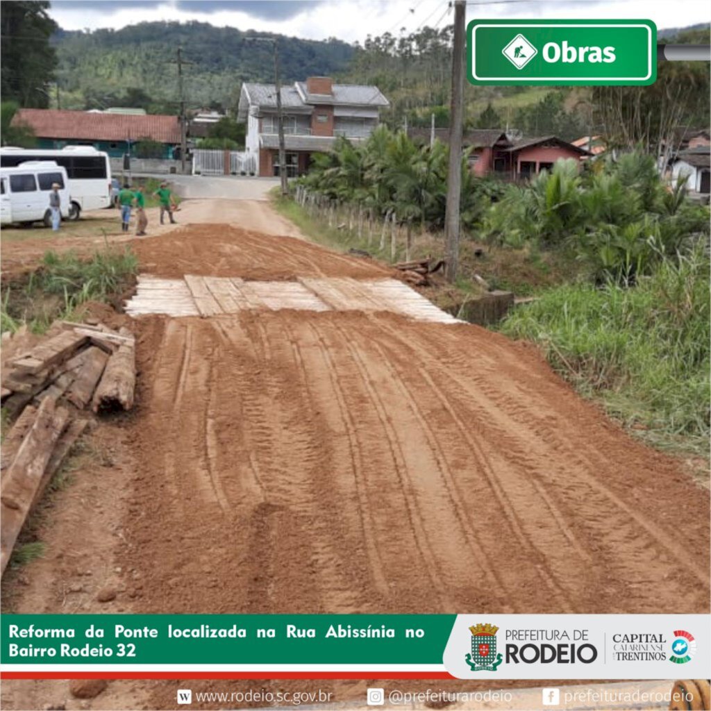Concluída reforma da ponte da Rua Abissínia no Bairro Rodeio 32