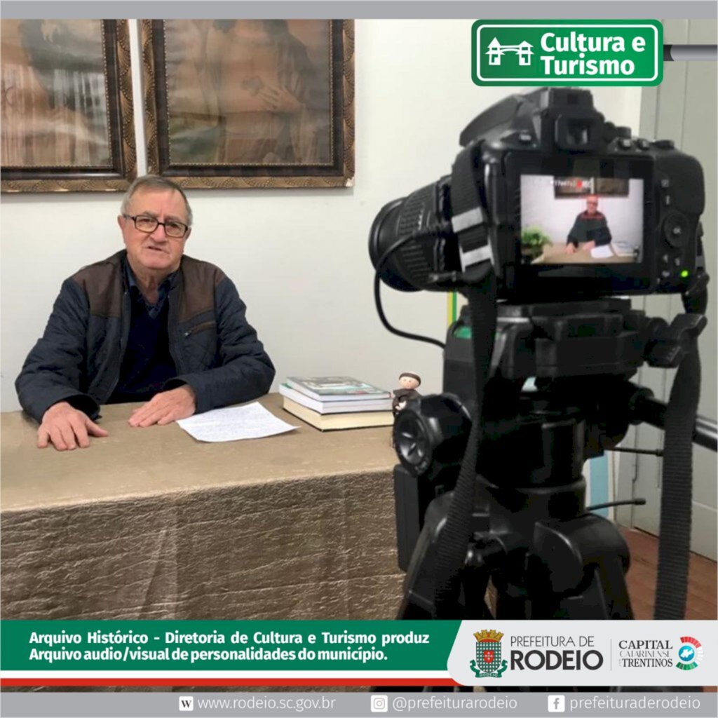 Diretoria de Cultura de Rodeio produz documentário com personalidades rodeenses