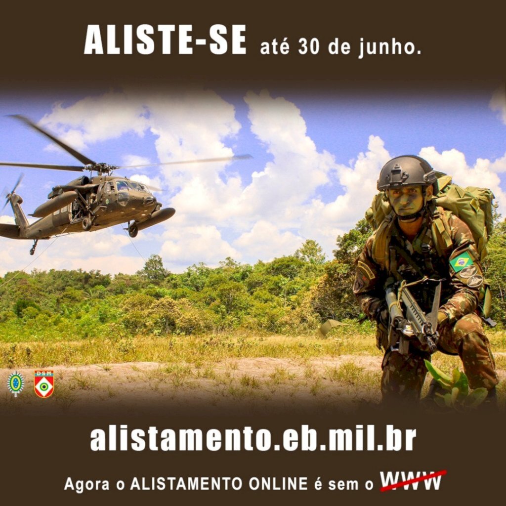 PRAZO PARA ALISTAMENTO SE ENCERRA EM 30 DE JUNHO DE 2021 EM RODEIO