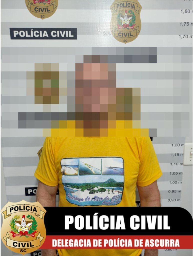 POLÍCIA CIVIL DA COMARCA DE ASCURRA PRENDE HOMEM EM FLAGRANTE DELITO PELOS CRIMES DE LESÃO CORPORAL, AMEAÇA E INJÚRIA CONTRA SUA EX-COMPANHEIRA.