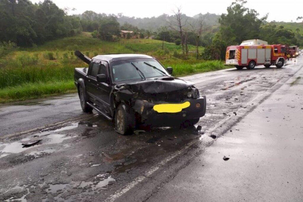 Acidente é registrado na BR-470, no Alto Vale