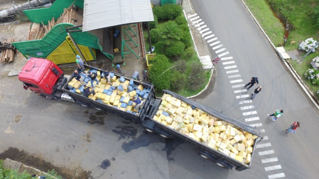 67 toneladas de drogas apreendidas pela PRF e PF são incineradas em Lages