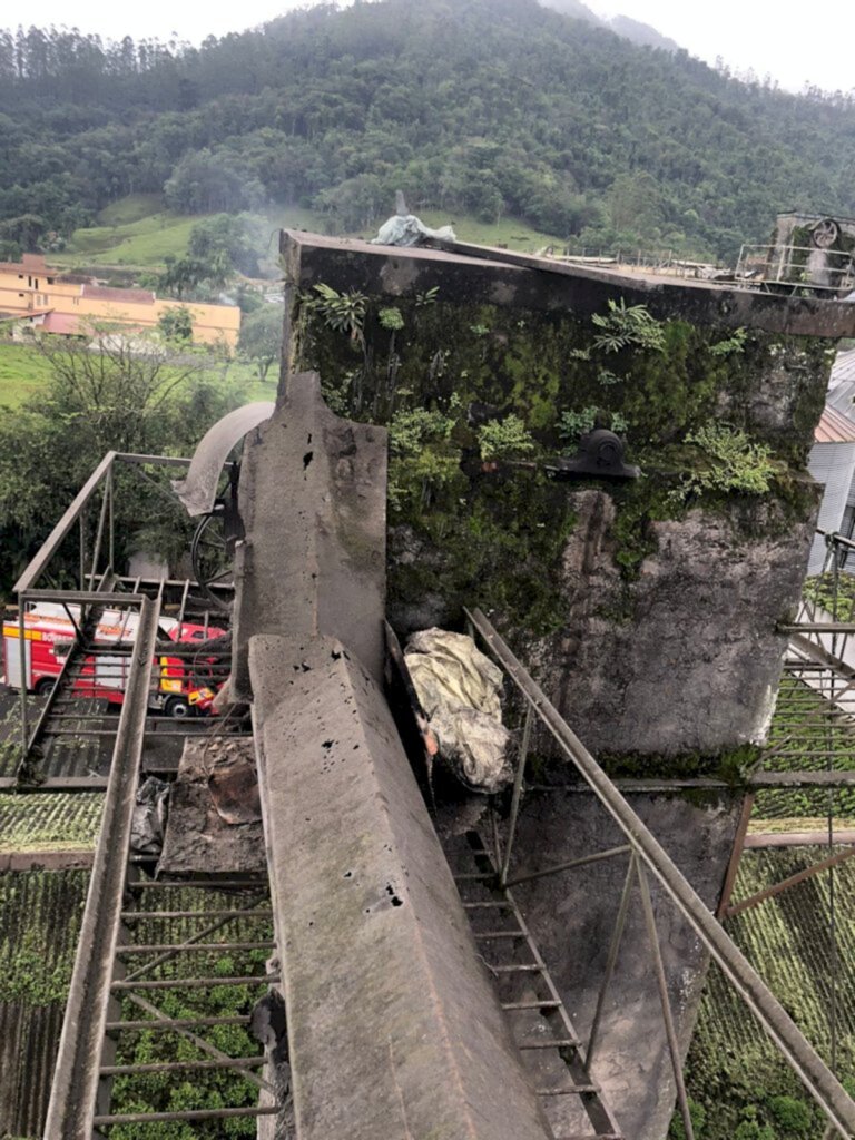 Princípio de incêndio é registrado em silo de arroz em Rio dos Cedros