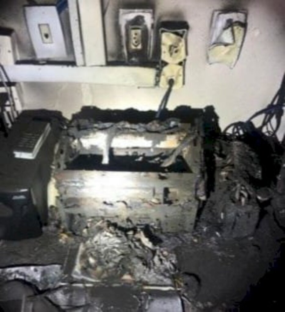 Impressora ligada causa incêndio acidental em creche de Indaial