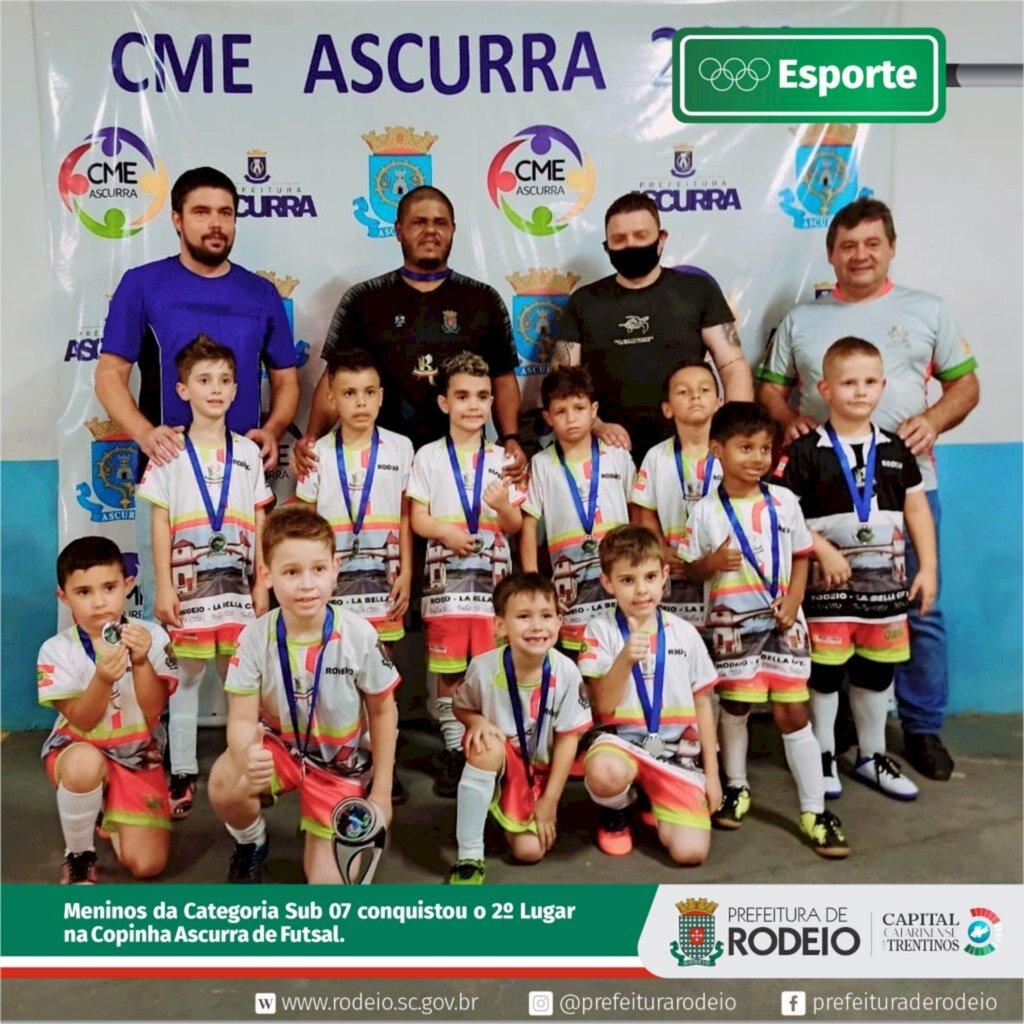 RODEIO FUTSAL CONQUISTA 2 TÍTULOS E 2 VICES NA COPINHA ASCURRA DE FUTSAL