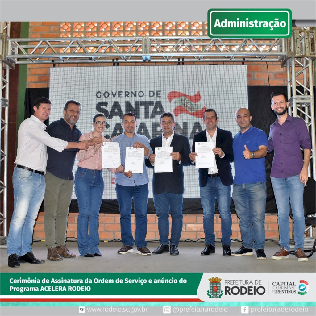 PREFEITURA DE RODEIO INICIA PACOTE DE OBRAS DO PROGRAMA ACELERA RODEIO