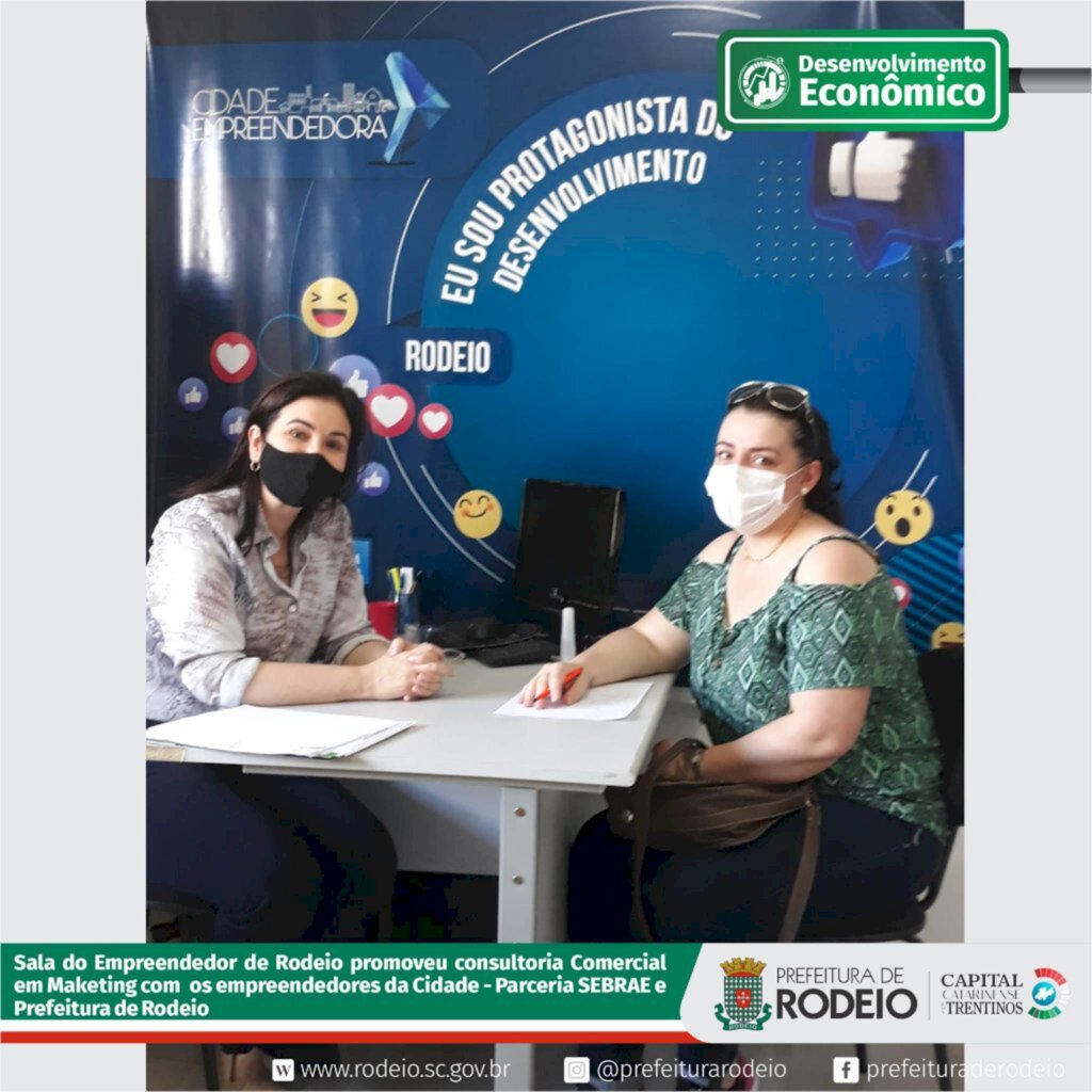 SALA DO EMPREENDEDOR DE RODEIO OFERECE CONSULTIORIA COMERCIAL E DE MARKETING PARA OS EMPREENDEDORES DA CIDADE