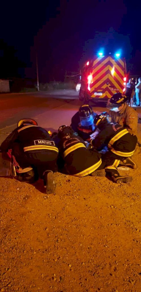 Colisão entre carro e moto deixa motociclista ferido na BR-470 em Ascurra