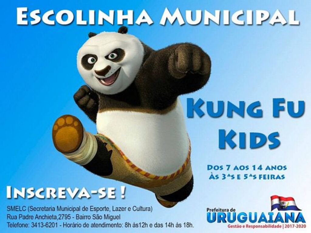 Inscrições abertas para escolinha municipal de Kung-Fu Kids