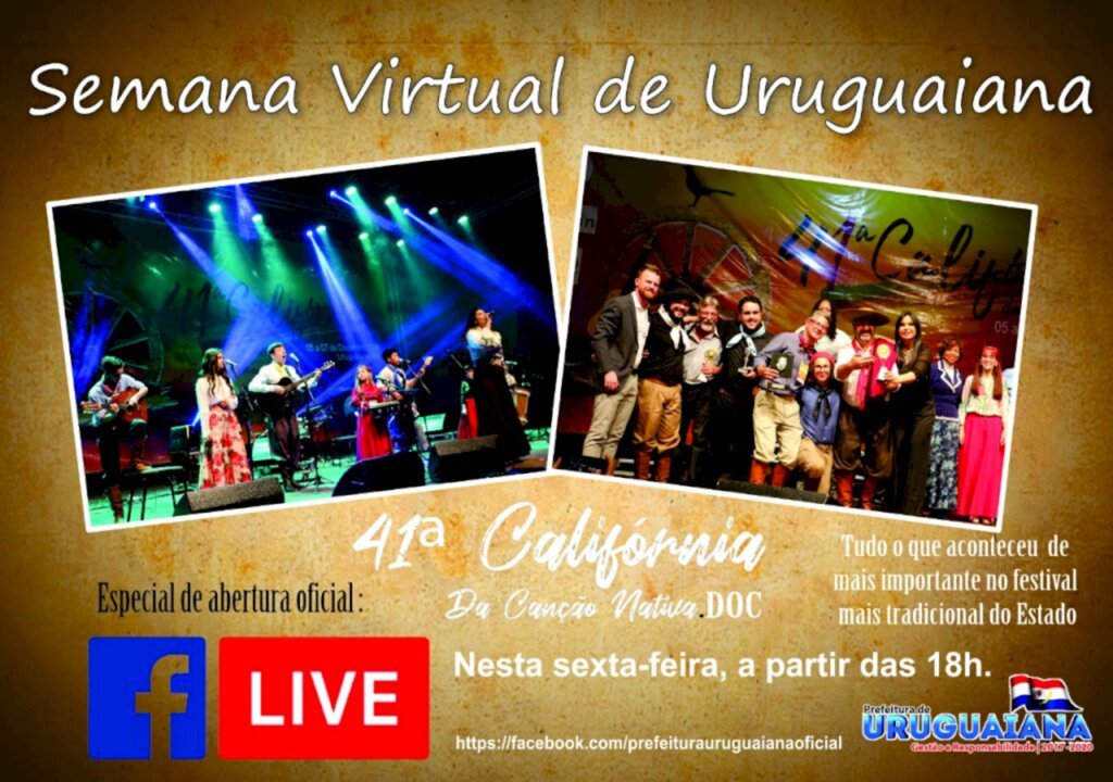 Prefeitura fará programa virtual para celebrar aniversário de Uruguaiana