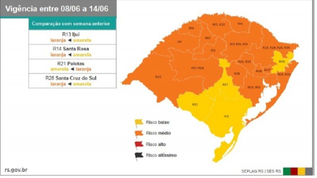 Uruguaiana continua na bandeira laranja