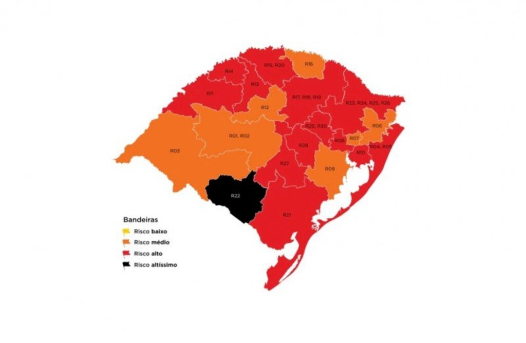 Após seis semanas, Uruguaiana volta à bandeira laranja