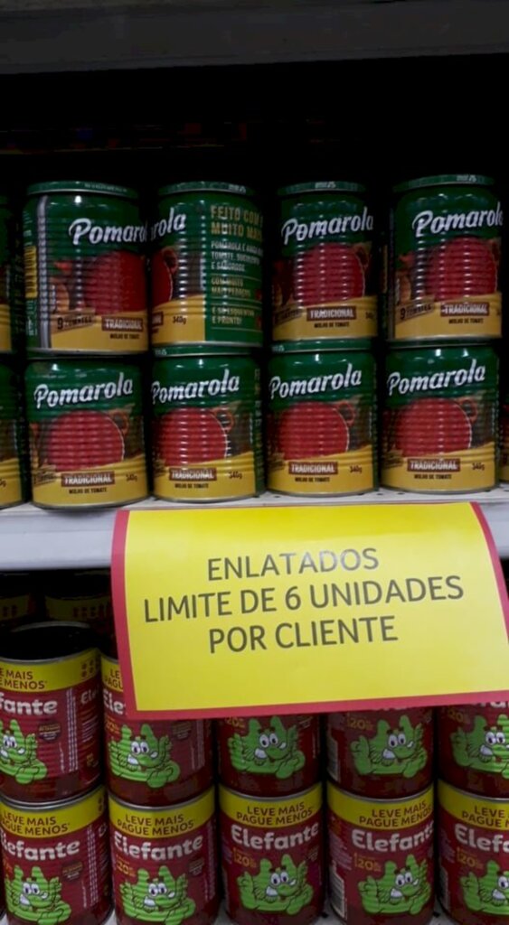 Supermercados vão limitar produtos por clientes