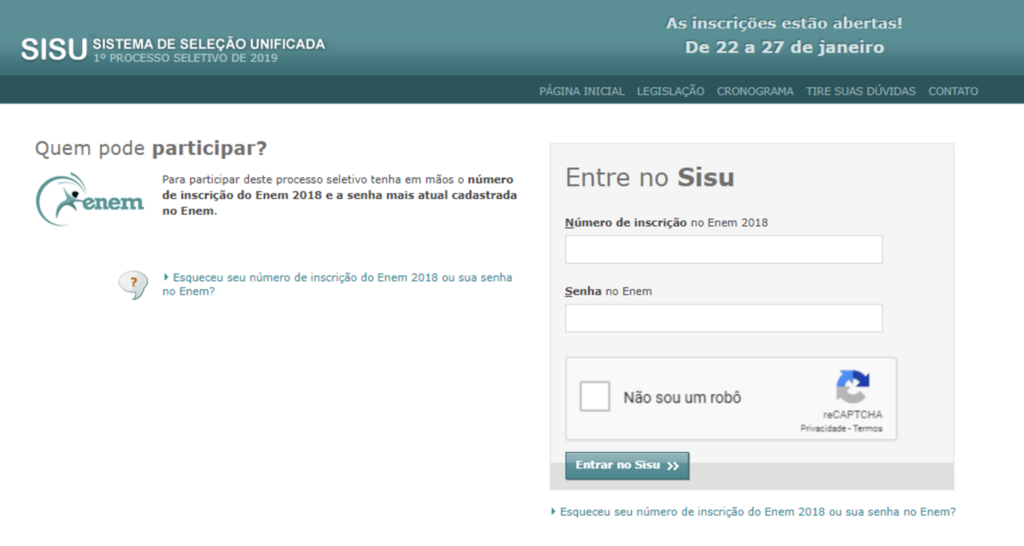 Devido à instabilidade no site, inscrições para o Sisu são prorrogadas